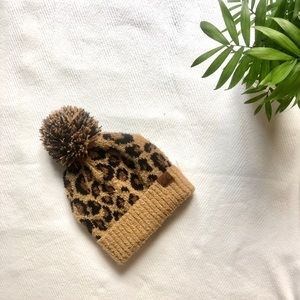 C.c cheetah print beanie
